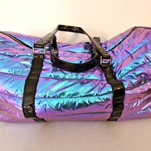 Dolls Kill CLUBEXX Iridescent Quilted Duffle NWOT